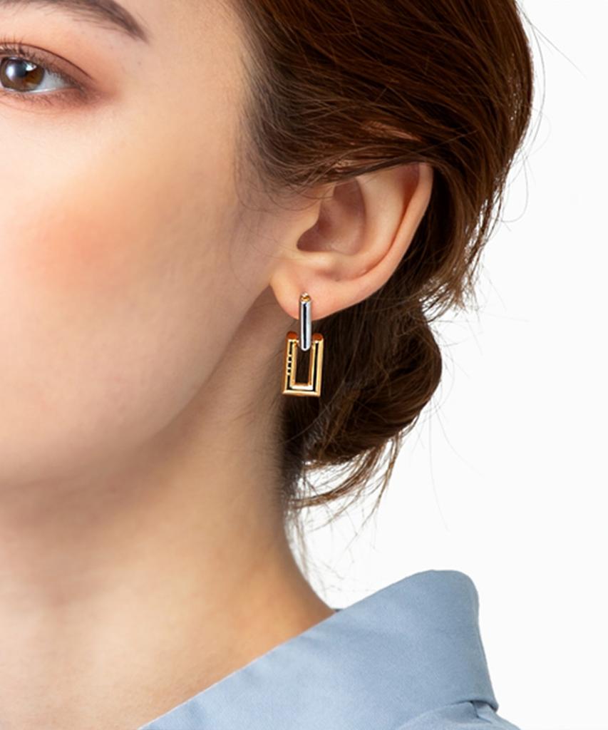 Ellejewelry 14K Gf Combination One-Touch Earrings Elgpee352