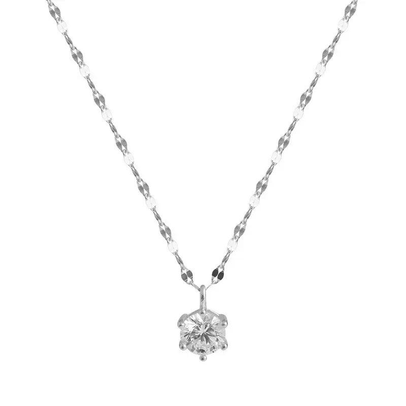 Minimally Designed Six Claw Necklace for Women with A Luxurious and High-end Feel, Featuring A Niche Design and A Cool Style Collarbone Chain 40CM платиновый