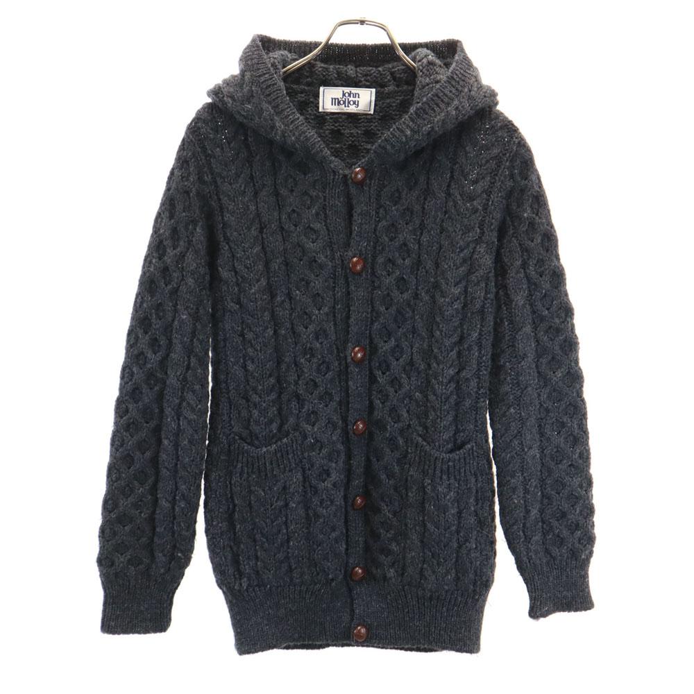 

John Molloy 100% wool knit Parker gray Walnut button Men s Used