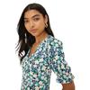 Dorothy Perkins Dámské/Dámské květinové minišaty s výstřihem do V s krátkým rukávem