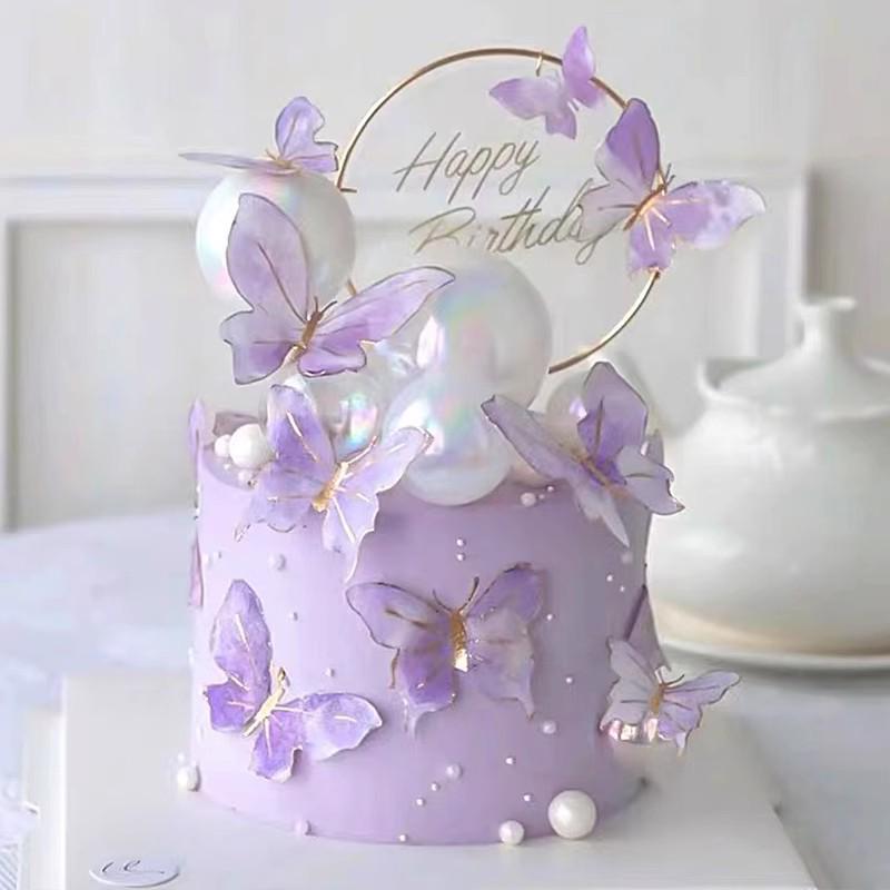 Vibrant Multicolor Transparent Christmas Ball Ornament for Festive Cake Decoration