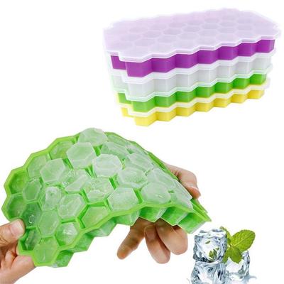 Honeycomb Shape Ice Cube Maker Ice Tray Ice Cube Mold Storage Containers