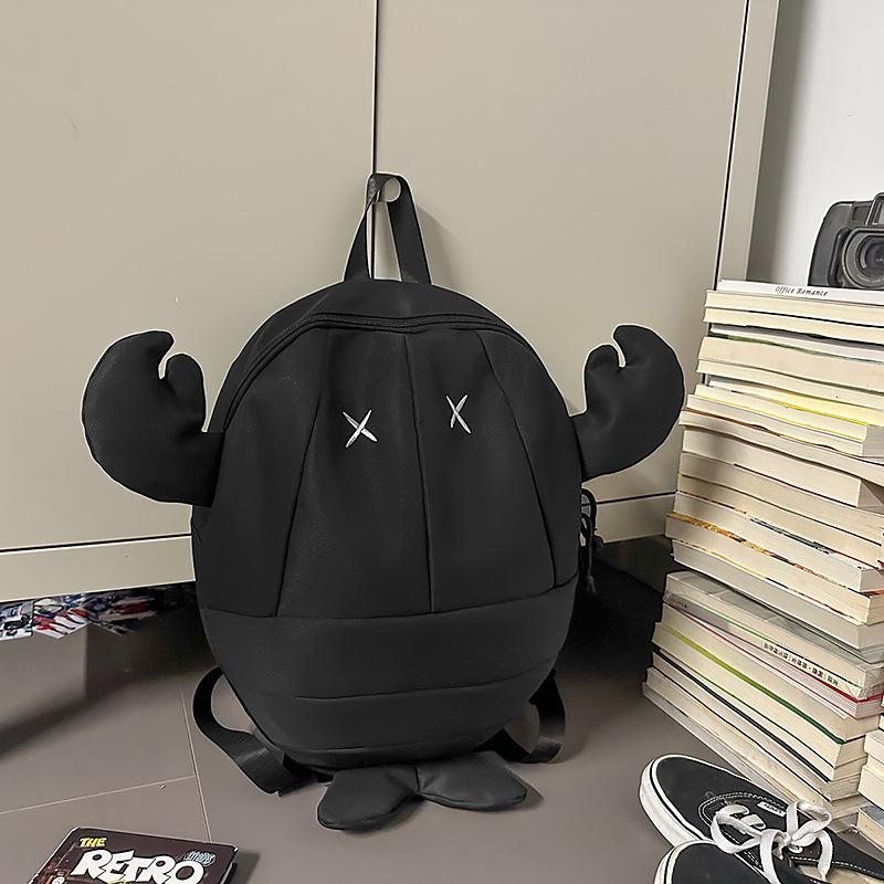 Sac à dos Écrevisse Drôle Personnalité Marque Tendance Hommes et Femmes Sac pour Casque de Vélo Sac à Dos de Voyage Grande Capacité