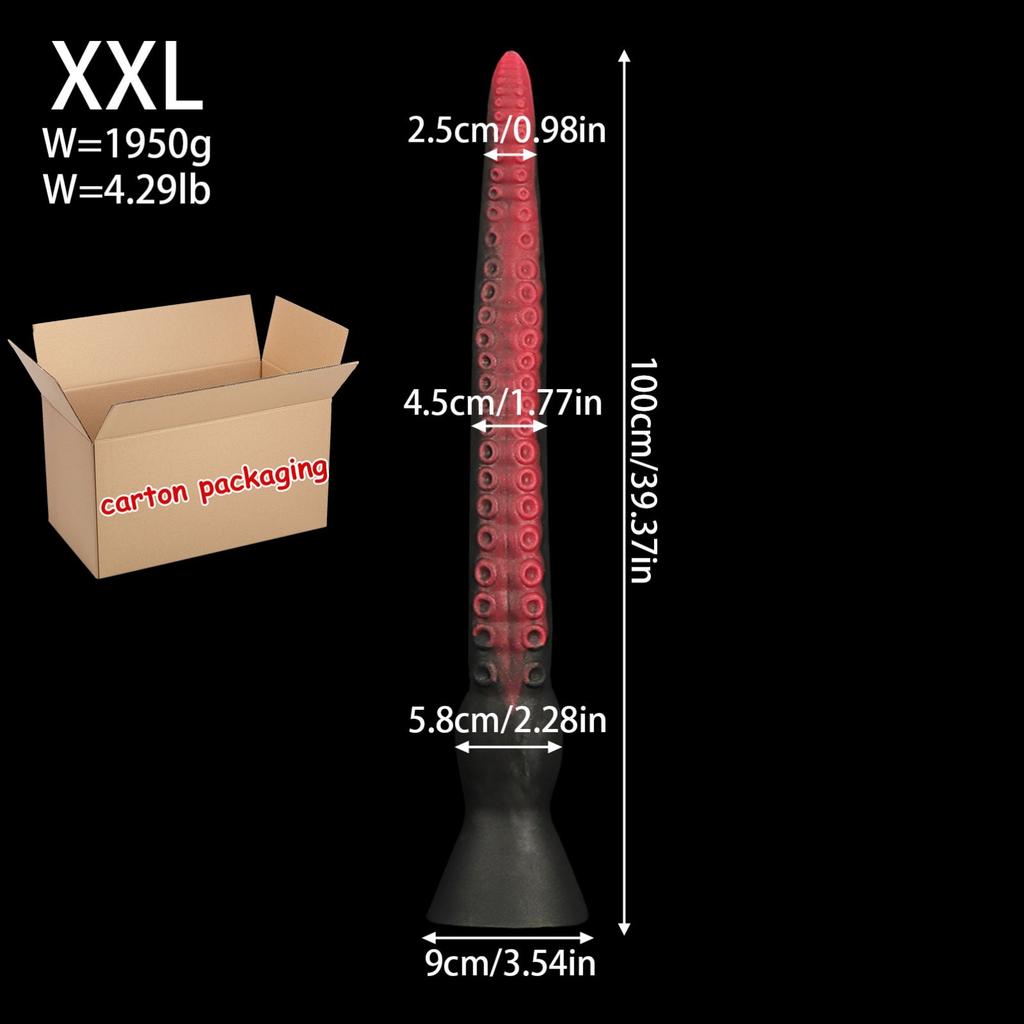New 50-100cm Super Long Anal Whip Octopus Anal Plug Silicone Suction Cup Bdsm Buttplug Dilatdor Anal S-XXL Sex Toys Women Men Waterproof Easy To Clean