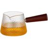 Shangqi Glass Tea Pitcher with Wooden Handle and Integrated Strainer