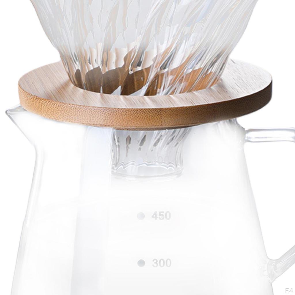 Carafe with Filter Manual Coffee Dripper Anti-Scald Portable Hand Brewing Pot