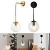 Glass Ball Wall Lamp Modern Mounted Sconce Lighting for Living Room Bathroom Bedroom Hallway