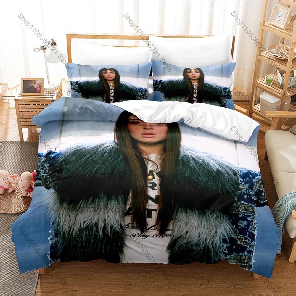 Nathy Peluso Duvet Cover + 2 Pillowcases, Popular Latin Singer Print Bedding Set Soft Fabric Bedroom Decor Gift for Reggaeton
