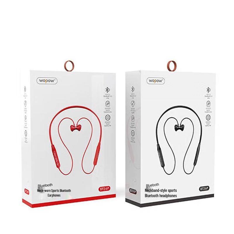 WOPOW BT26P Bluetooth Sports Neckband Earphones