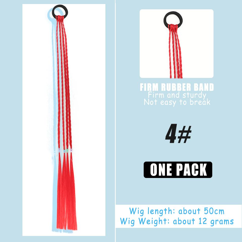 Koupím Syntetickou Paruku Barevný Gradient Cop Malá Holčička Pletené Lano Vysokoteplotní Hedvábí Ručně tkaná Čelenka Dětská Paruka