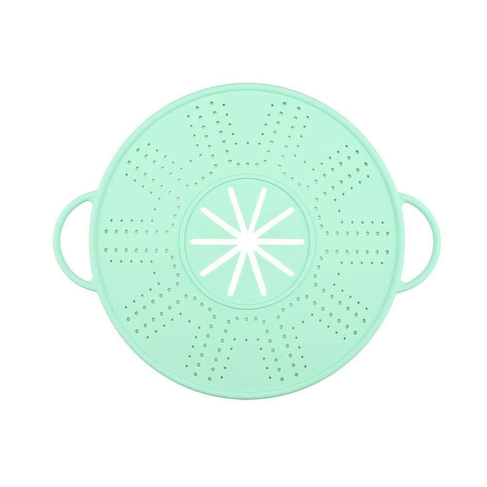 

Anti-scald Handles Silicone Steamer Pad Heat Resistant Spill-proof Pot Lid Steamer Insert Tray Pot зелёный