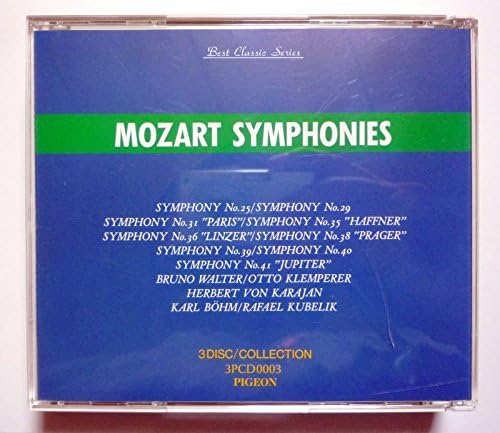CD CLASSIC - Mozart Symphonies(No.25 / 29 / 31 / 3PCD0003 Japan Soul/Funk Used