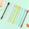 10Pcs Small Silicone Double Tip Cosmetic Spoons Makeup Spatulas Scrapers for Scraping Container and Lotion Bottles