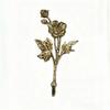Golden Finish Leaf Shaped Wall Hooks Sturdy Alloy Stable Structure Alloy Wall Hooks Elegant Design Strong Bearing