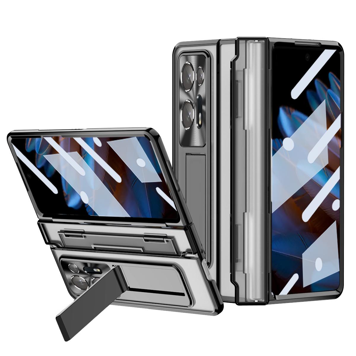 

Для складного телефона Oppo Find N2 5G Чехол из твердого ПК с функцией подставки и стилусом Black