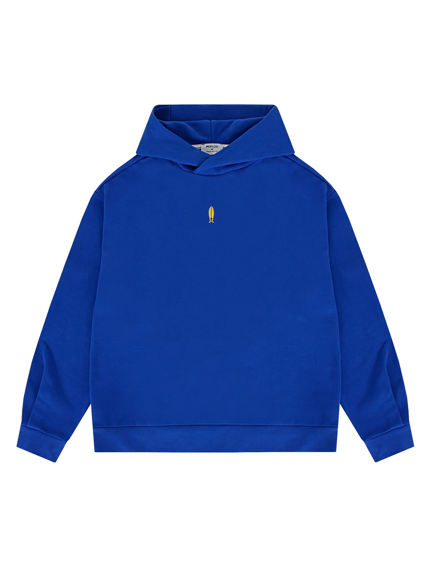 Mofros Surfboard Emblem Hoodie Blue Xs