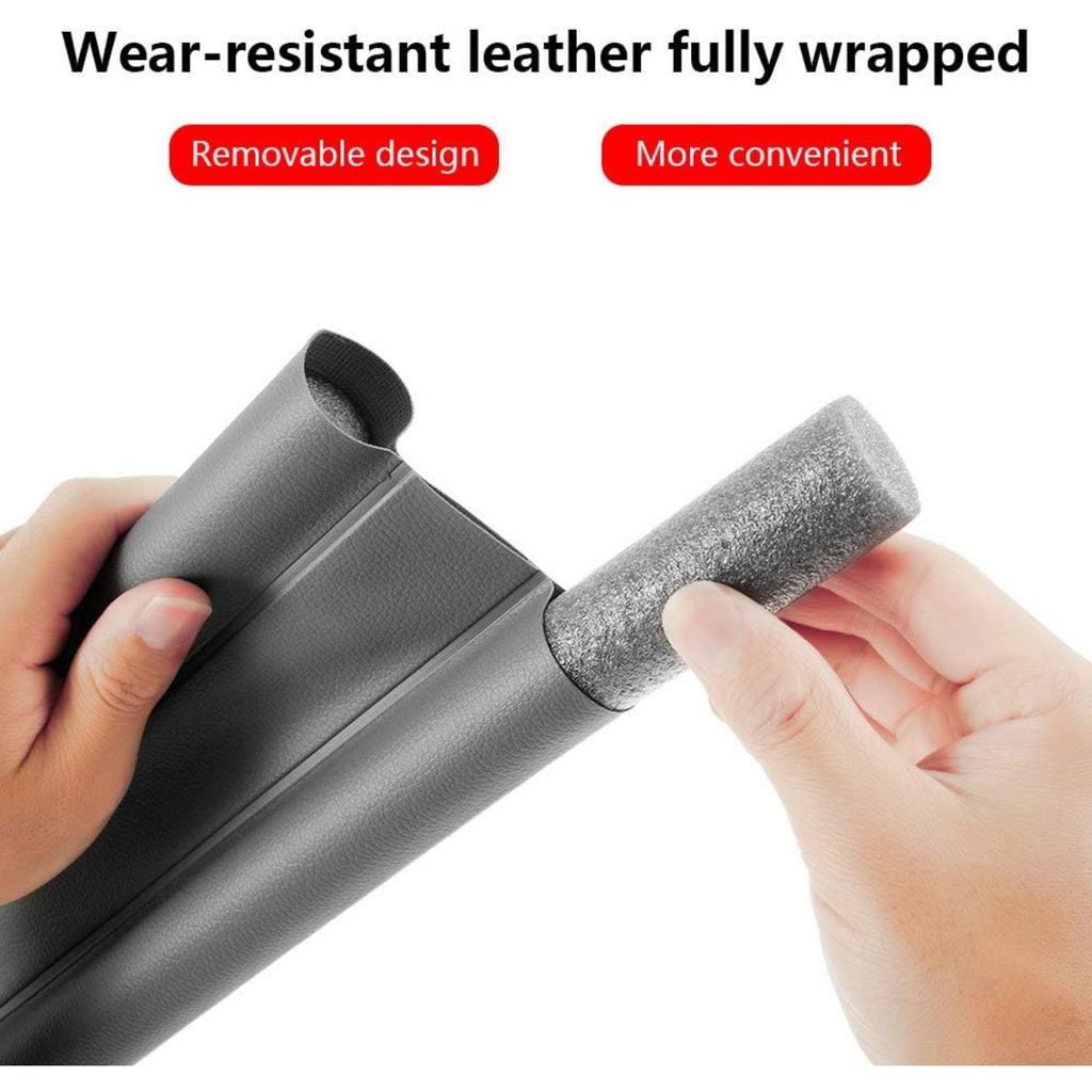 Double Sided Under Door Seal Insulation Foam Draft Excluder, Anti Collision Soundproof, Stop Cold Air and Insects, 96cm, Grey