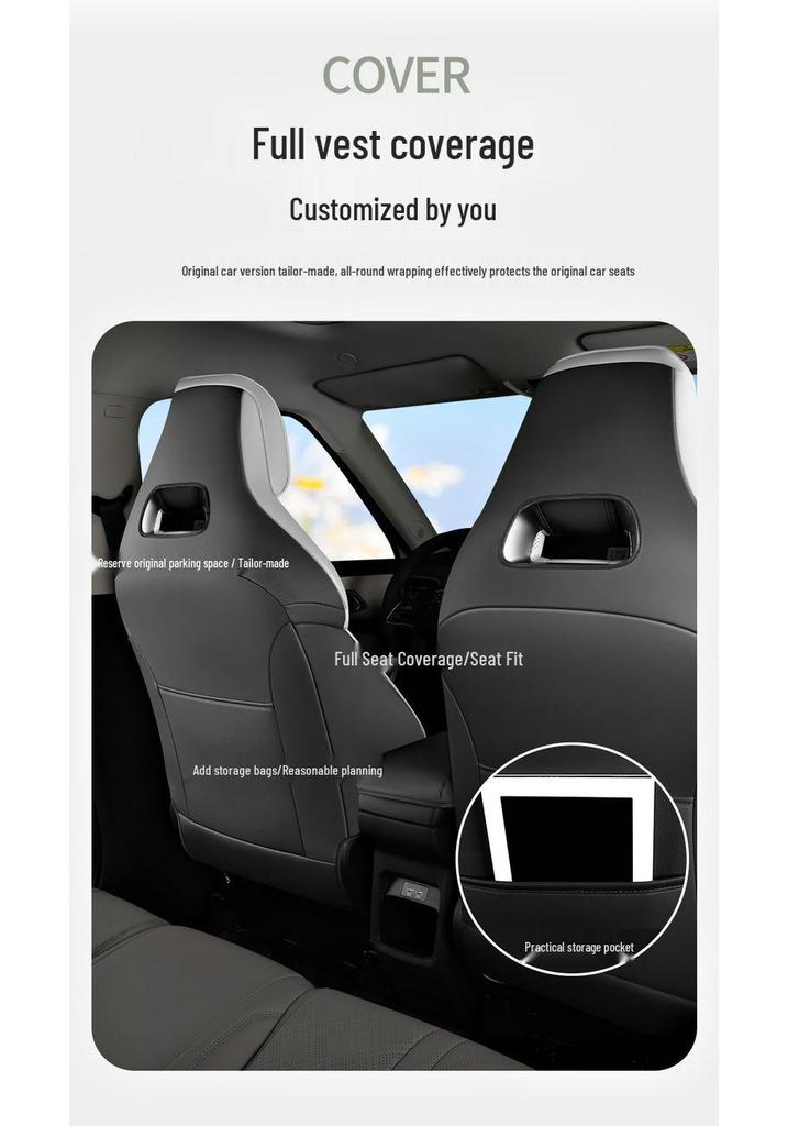 BYD Yuan UP 5-Seater Leather Car Seat Cushion Cover - New Model