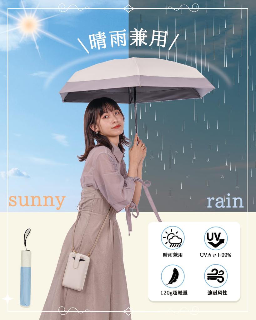 both sunny and rainy Parasol for UV complete for both sunny and rainy perfect as a shading folding for rainy UV protection x [For days,