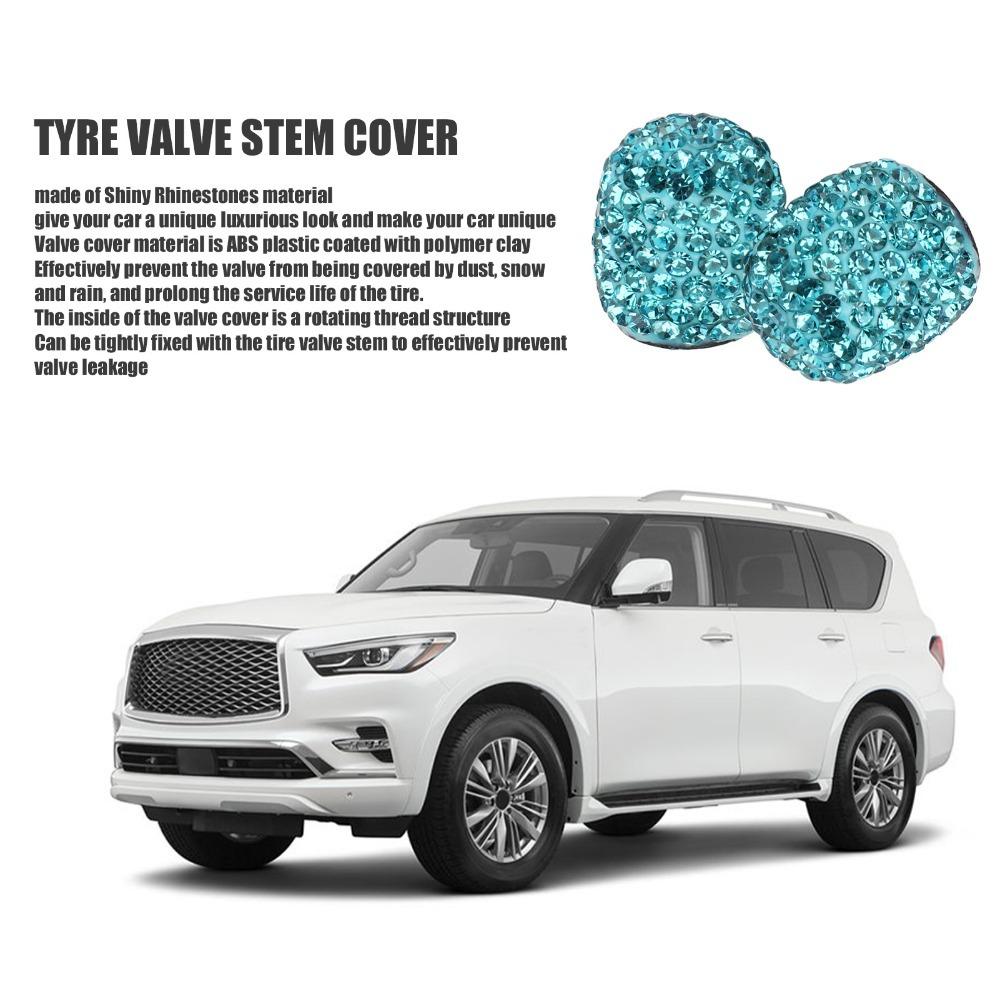 8PCS Handmade Rhinestone Wheel Valve Stem Caps Tire Valve Stem Covers  Vehicle DIY Mod Hobbyists