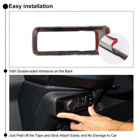 Interior Head Light Switch Cover Blakc Accessories for Ford Bronco -2025+