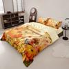 3pcsThanksgiving Pumpki Print Coreless Bedding Set Bedroom Dormitory Multi Size Machine Washable Set