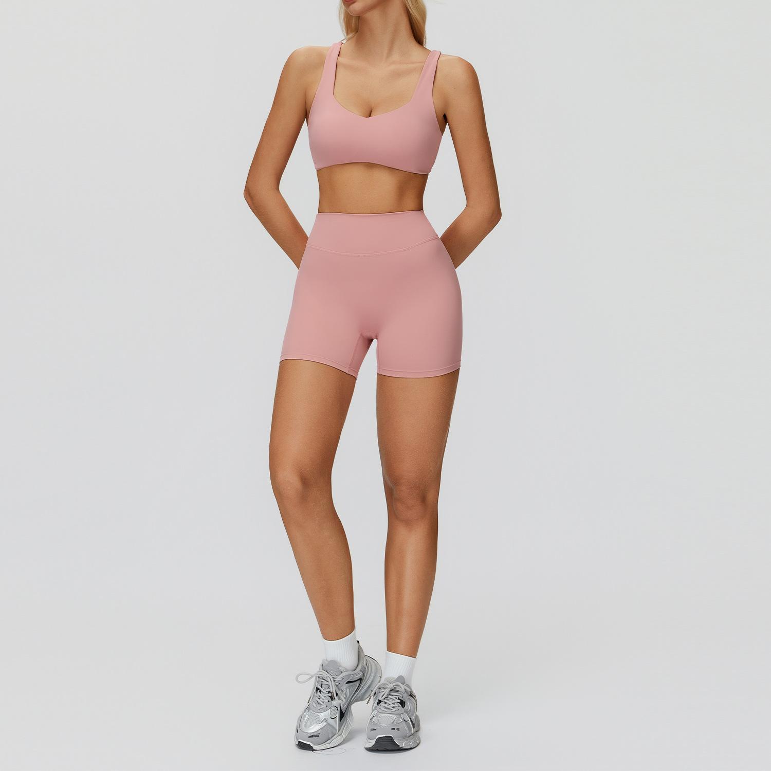JYL Brushed Yoga Set Advanced Tight Quick Dry Outfit M платиновый