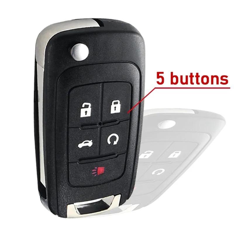 Funkschlüsselgehäuse Auto-Ersatzschlüssel für Buick Chevrolet Cruze Epica Lova Camaro Impala Aveo Malibu Sail Orlando Trax Spark 2345 Tasten Autoschlüsselgehäuse