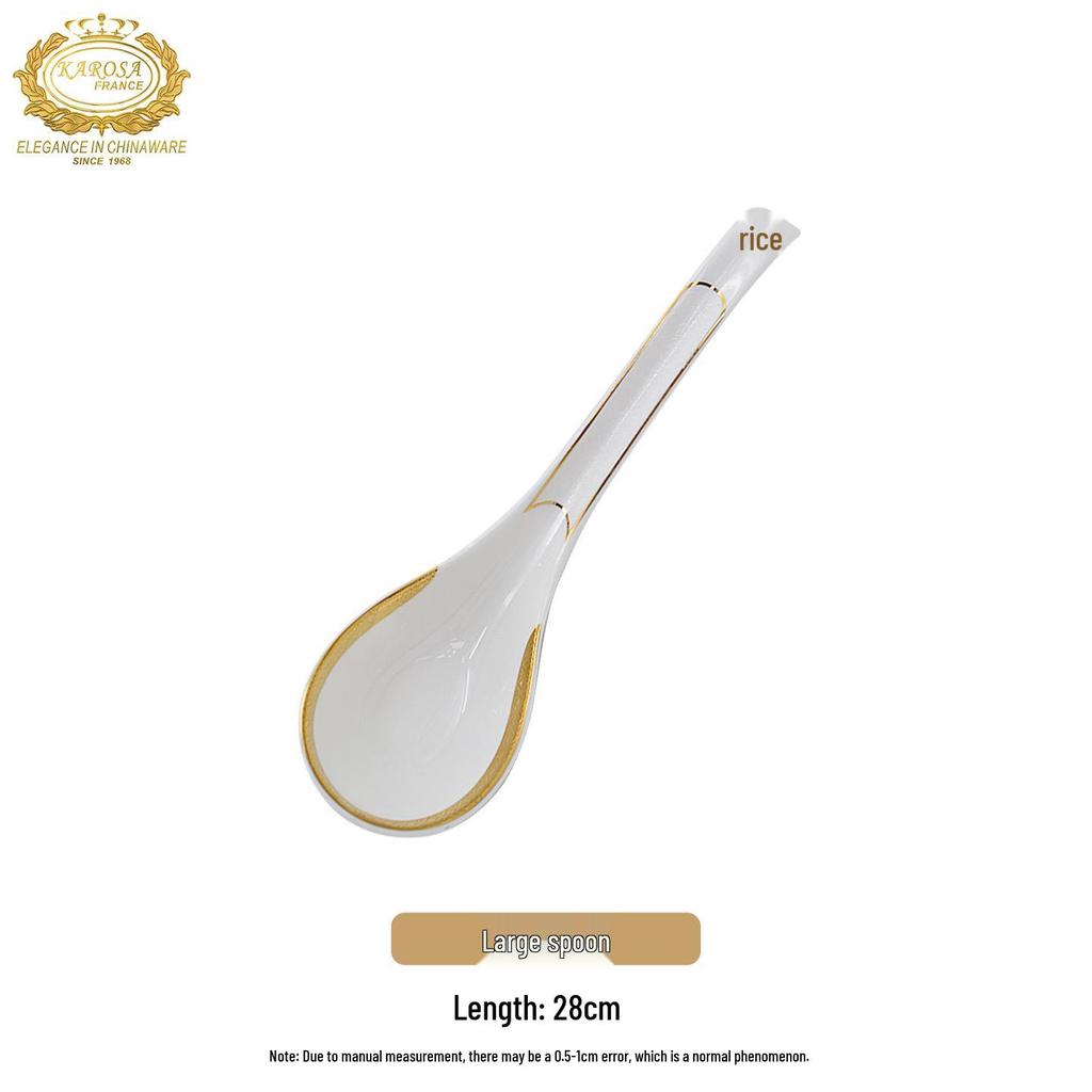 Karosa Light Luxury Bone China Gold Flower Design Tableware Set for Breakfast & Afternoon Tea.