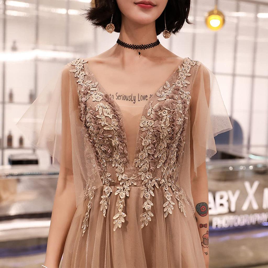 Piano Recital Long Party Evening Open 30s [EightSTAR Dress] Dress, Adult, Long, Tail, Dress, Tulle, After-Party Dress, Bride, Dress, Back, A-Line,