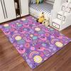 Colorful Flamingo Print Carpet with Flowers and Rainbow Design Suitable for Use As an Anti-slip for Living Room Bedroom Sofas