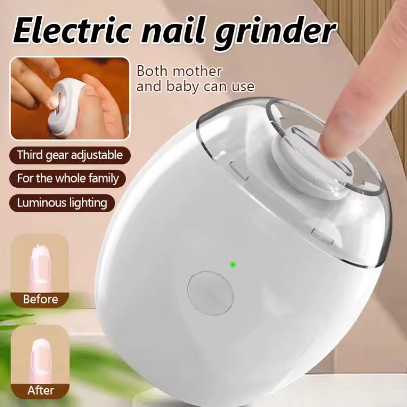 2 IN 1 Electric Nail Clipper Cutter with LED Light Automatic Nail Grinder Trimmer for Baby Adult Manicure Tools Nail Care Tools