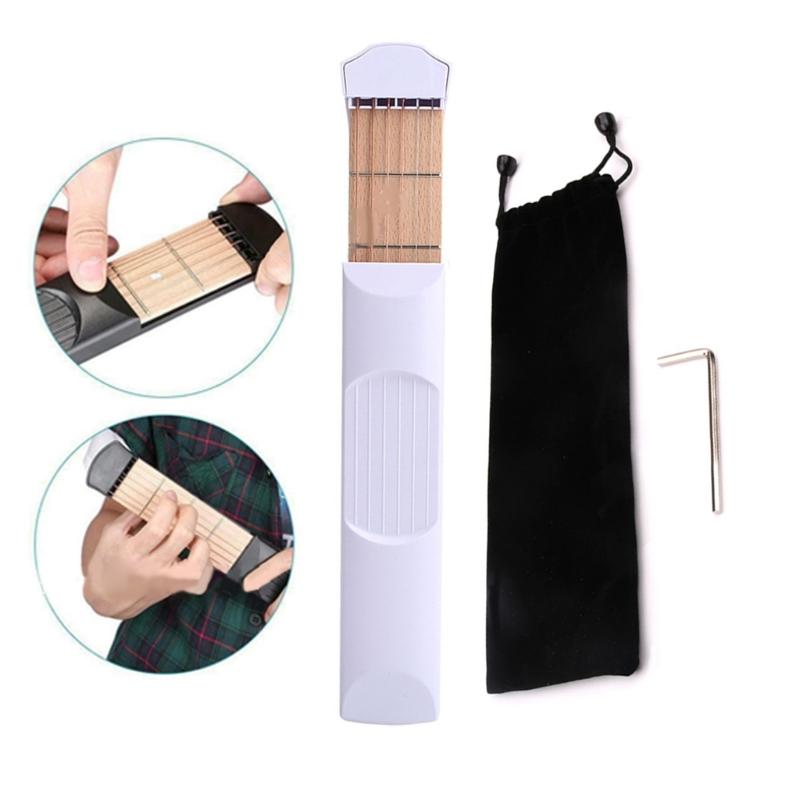 6 Fret Portable Handhold Pocket Guitar Practice Tool Guitar Gadget Chord Trainer