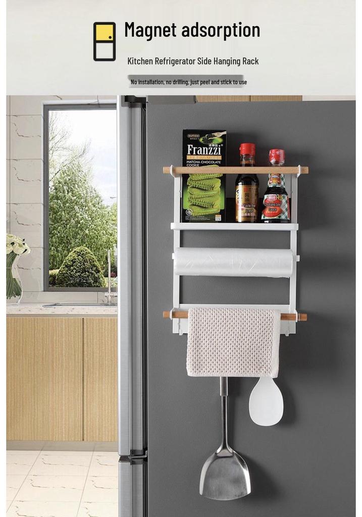 Wall-Mounted Napkin Holder & Cutting Board Rack: Kitchen Organizer & Storage Solution