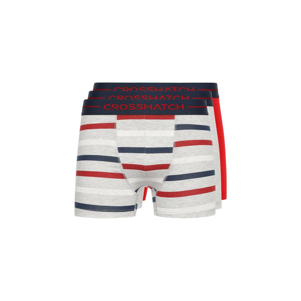 Crosshatch Herren-Boxershorts „Warbler“. (Packung mit 3)