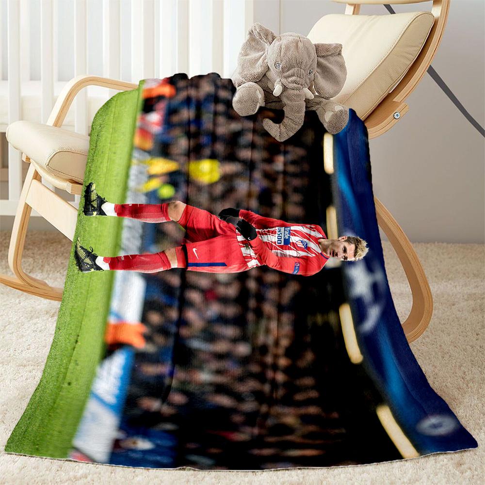 Atletico Madrid Player Blanket Comfortable Suitable for Chair Sofa Picnics Four Seasons Universal Modern Gifts For Family Or Friends