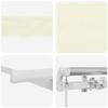 Retractable Awning Cream 350 X 200 Cm Polyester and Aluminum