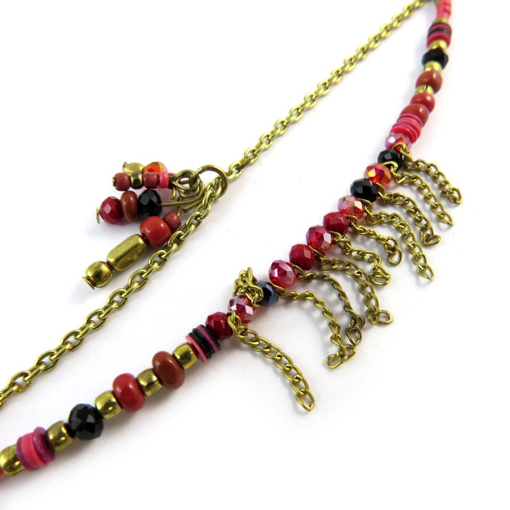 Les Trésors De Lily [N9223] - Red Gold 'Kilimanjaro' Fancy Bracelet