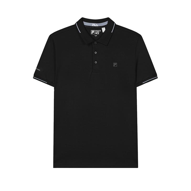 FILA Polo Shirts Men's Black Polo Collar Moderate Straight Fit F51M427106ABK