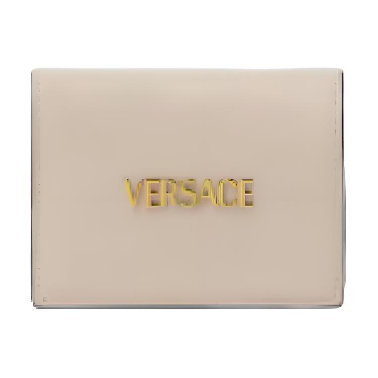 

Versace Metal Hardware Double Fold Design Calfskin Wallet Women Wallet Beige 1020080-1A13677-1YD7V Basic Set (Bag+Dust Bag)