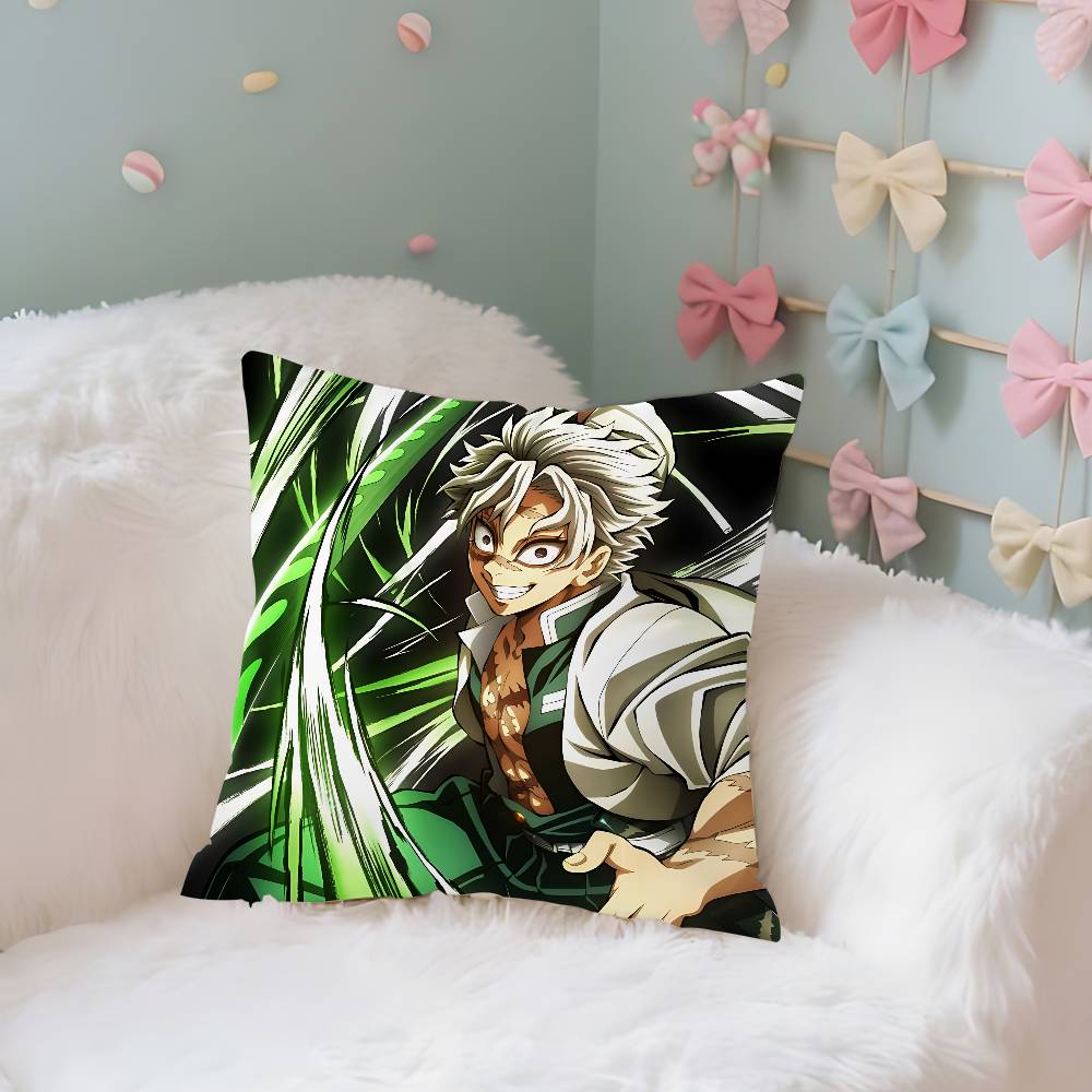 Cute SShinazugawa SanemiS Case Plush Fabric Soft Pillowcase Double Sided Print Cushion Cover Household Gifts