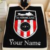 1PC Custom Name Sunderland A.F.C. Patterned Flannel Blanket Suitable For All Seasons for Home Decor Warmth and Comfort Gifts Holiday Present -HE217