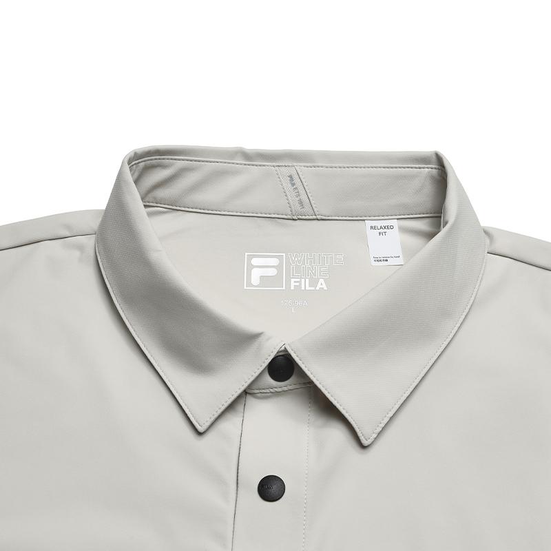 FILA White Cool Touch Fake Pocket Casual Versatile Short Sleeve Polo Shirt Men Polo Shirts F11M633105FGY