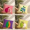 Art Fruits Anime Simple Pillow Case Pillowcase, Double-Sided Printed, Sofa Cushion, Bedroom Headboard Pillow