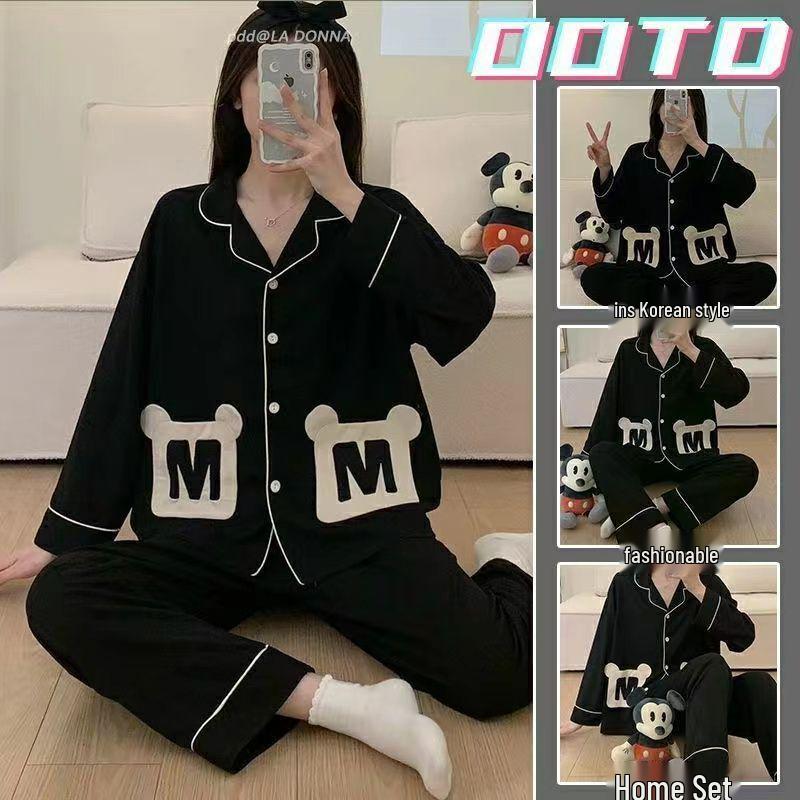 

Women s Plus Size Long Sleeve Cardigan & Pants Set, Imitation Cotton, Round Neck M-L