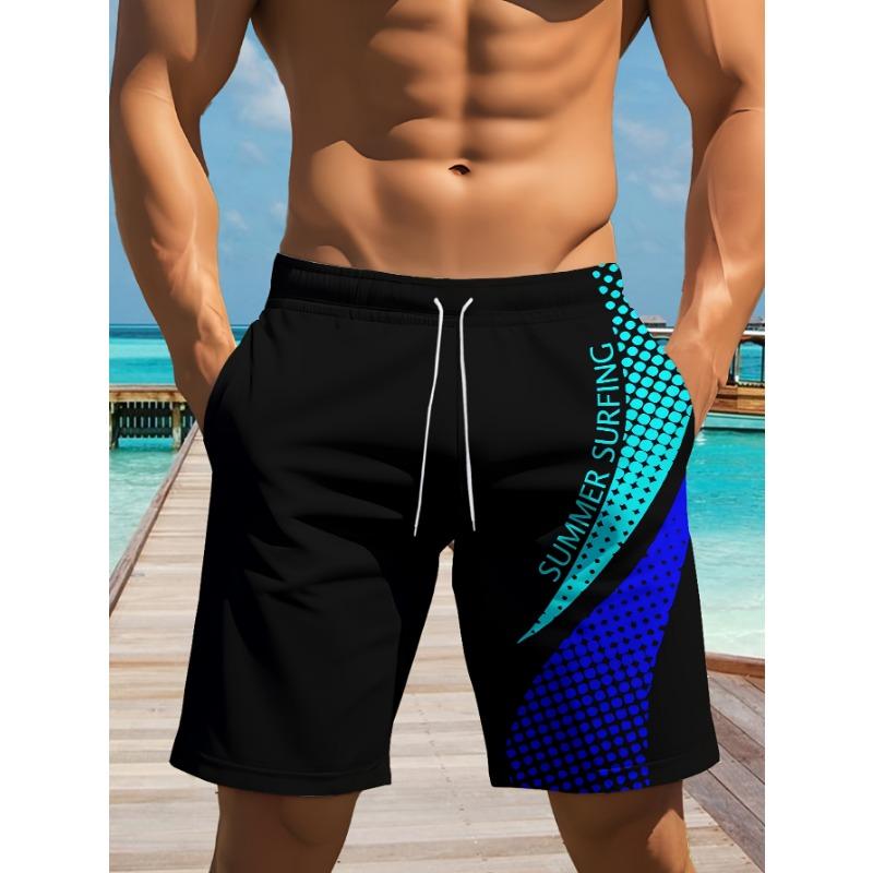 Men s casual pants, men s printed beach shorts S