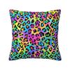 Colofrul Rainbow Leopard Throw Pillow Case Home Decorative Modern Cushions Cover For Sofa Chair Square Polyester Pillowcase