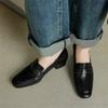 Fashion New Spring/summer Square Toe Genuine Leather Shoes for Women Fashion Rivet Women Pumps Handmade Women Shoes Chunky Heel Loafers
