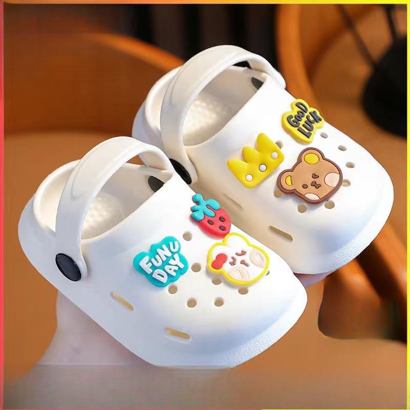 Children's Slippers Summer Boys and Girls Cartoon Cute Anti Slip Toe Shoes Cool Slippers