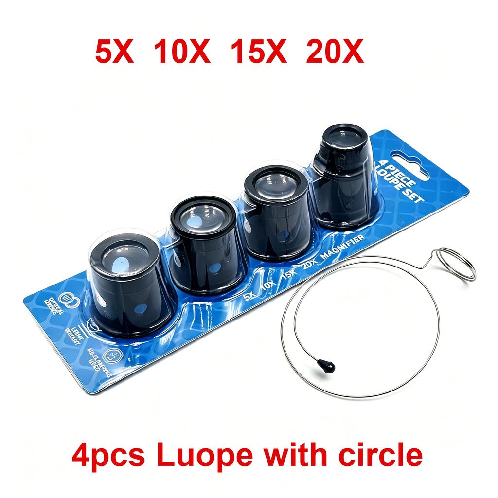 Jewelers Eye Loupe Loop Monocular Magnifier 3X 5X 10X 15X 20X Watch Magnifier Magnifying Glass for Watchmaker Watch Repair
